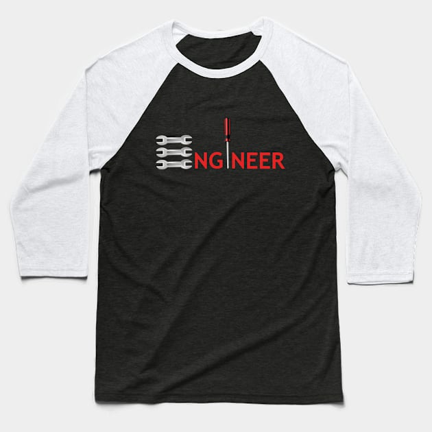 Best design Engineer text with tools image Baseball T-Shirt by PrisDesign99